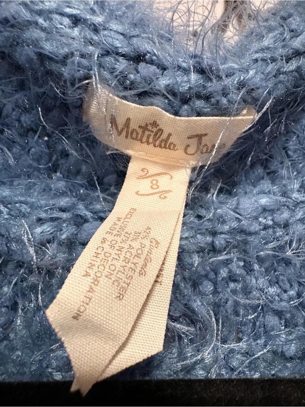 Matilda Jane Make Believe Mirror Image Fringe Shawl Vest - Blue and Pink - size8